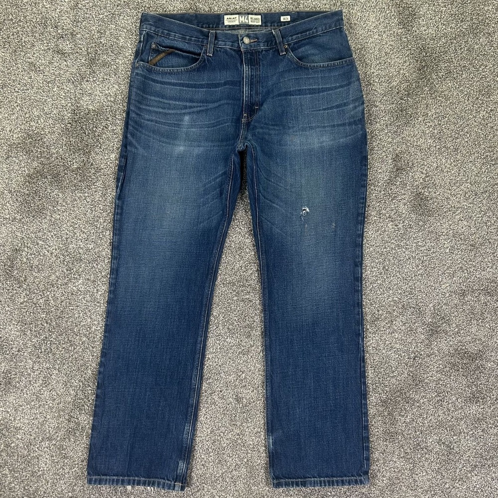 Ariat‎ M4 Legacy Relaxed Bootcut Fit Jeans Mens 38x34 Denim Medium Wash Casual